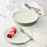 Butterfly Meadow Floral Set Of 4 Accent Plates, Green